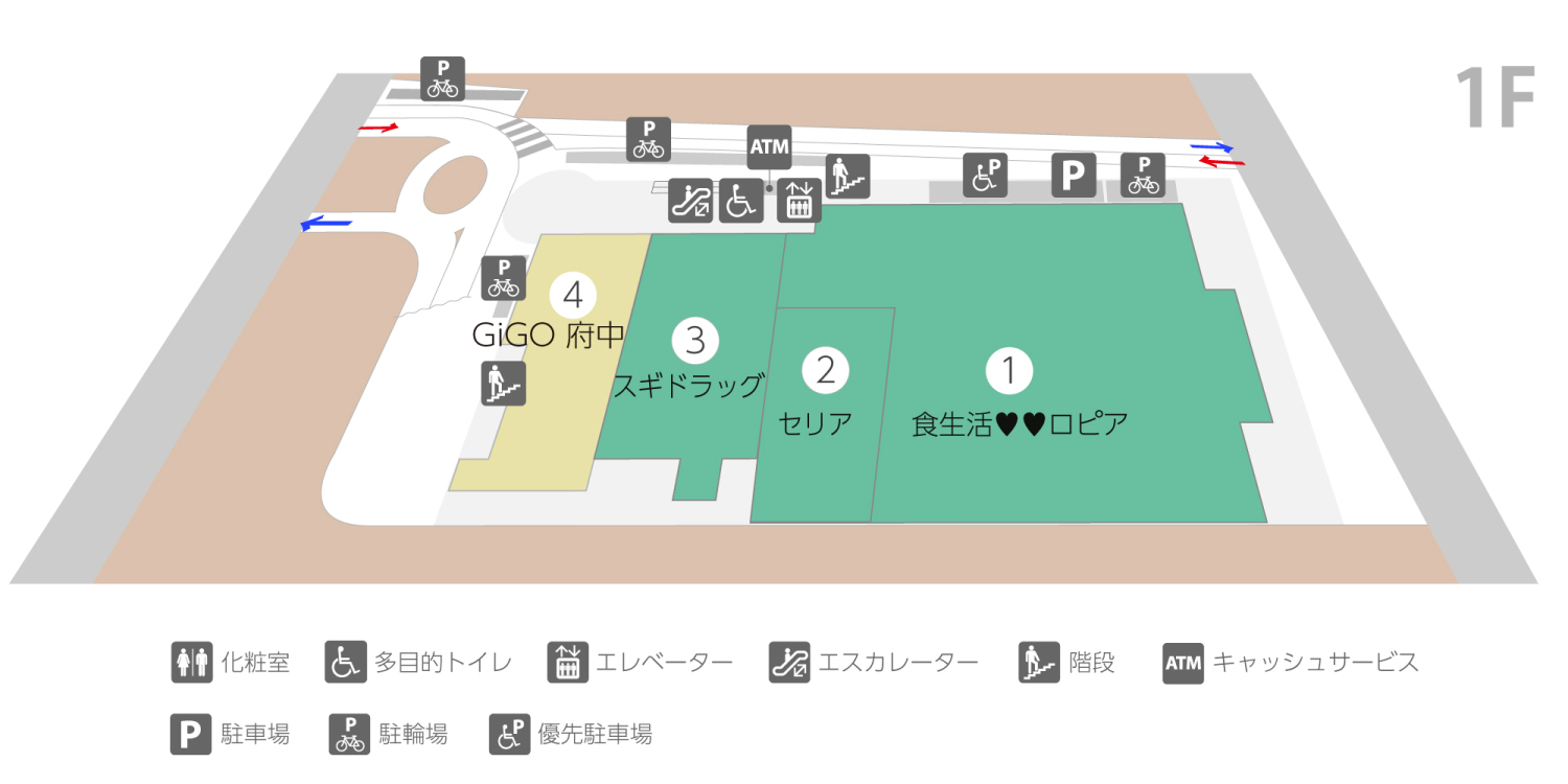フレスポ府中1Fフロアマップ