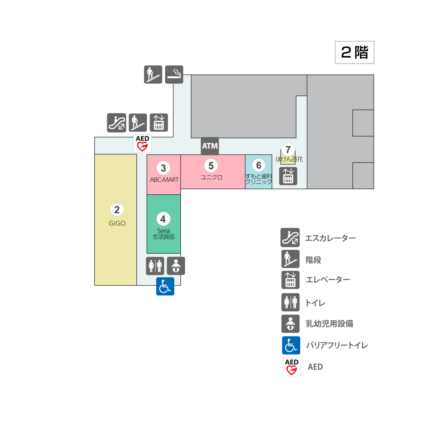 フレスポ東大阪2Fフロアマップ