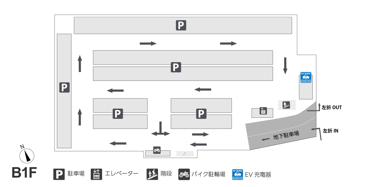 フレスポひばりが丘B1階フロアマップ