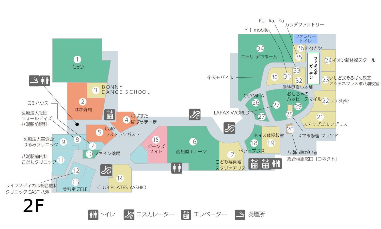 フレスポ八潮2Fフロアマップ